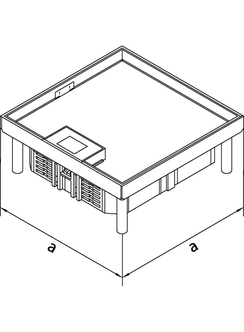 tehalit.VE-EE Pokrywa uchylna IP30 5kN EKQ06 200x200 15mm stal nierdzewna