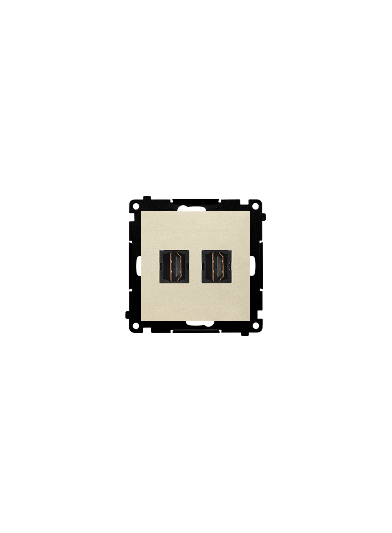Simon 55 Gniazdo HDMI podwójne Szampański mat TGHDMI2.01/144 KONTAKT