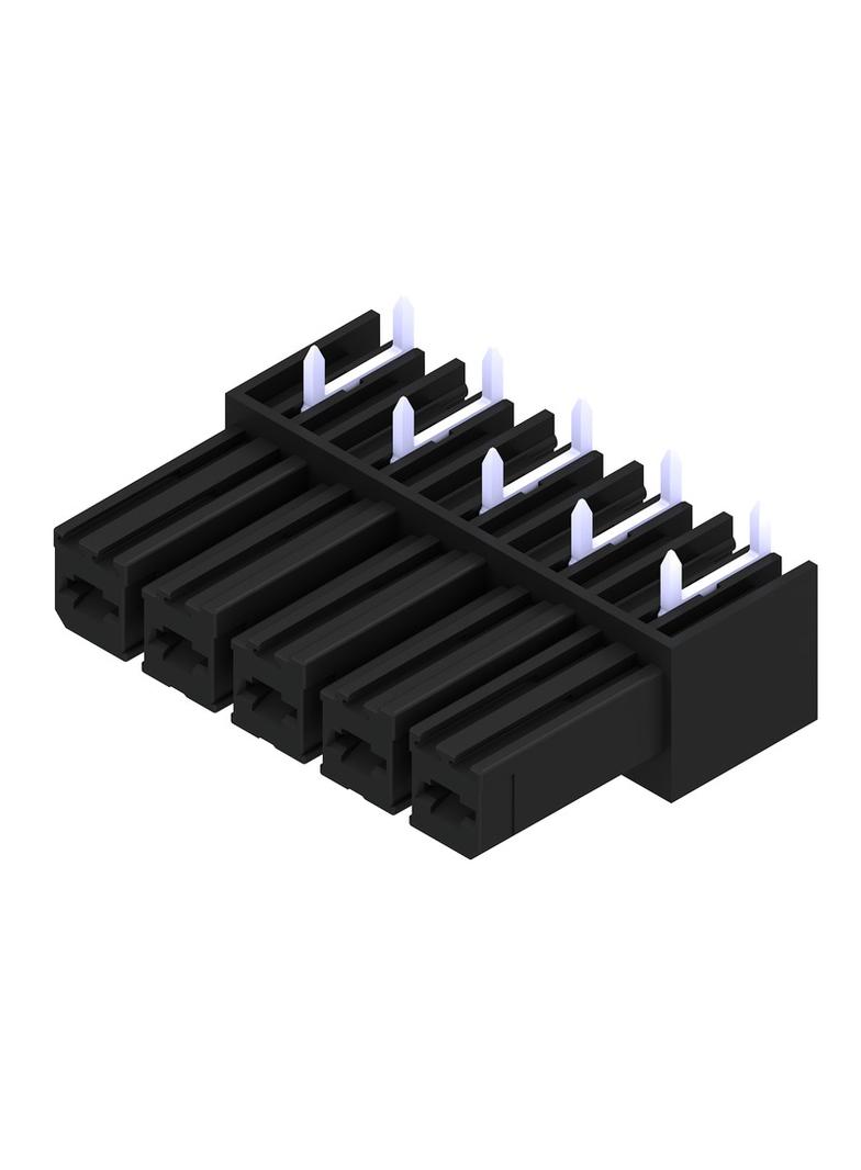 BVL 7.62HP/05/270 3.5SN BK BX Wtyki PCB (złącza płyty), 7.62 mm, Liczba biegunów: 5, kąt odejścia: 270° /50szt./ 1929330000 WEIDMÜLLER