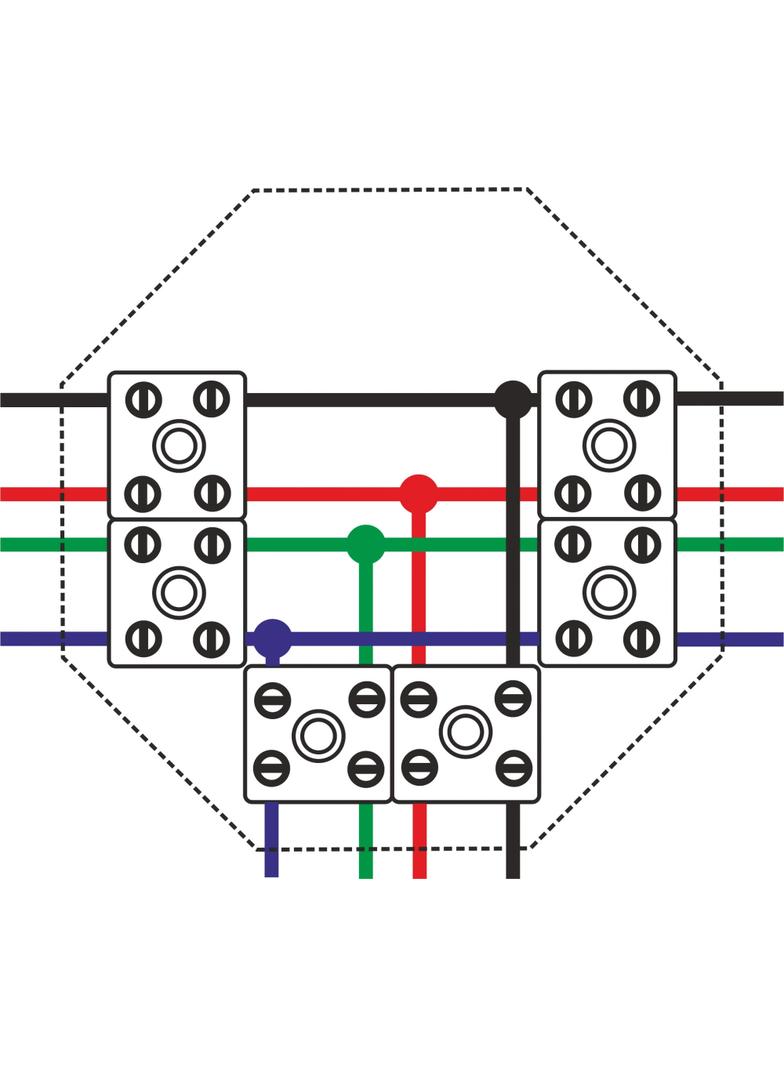 PIP-3AN R6x2x4 Puszka przeciwpożarowa, ośmiokątna, E90, rozgałęźna, 6x2x4mm2,137x124x28 mm - kolor c