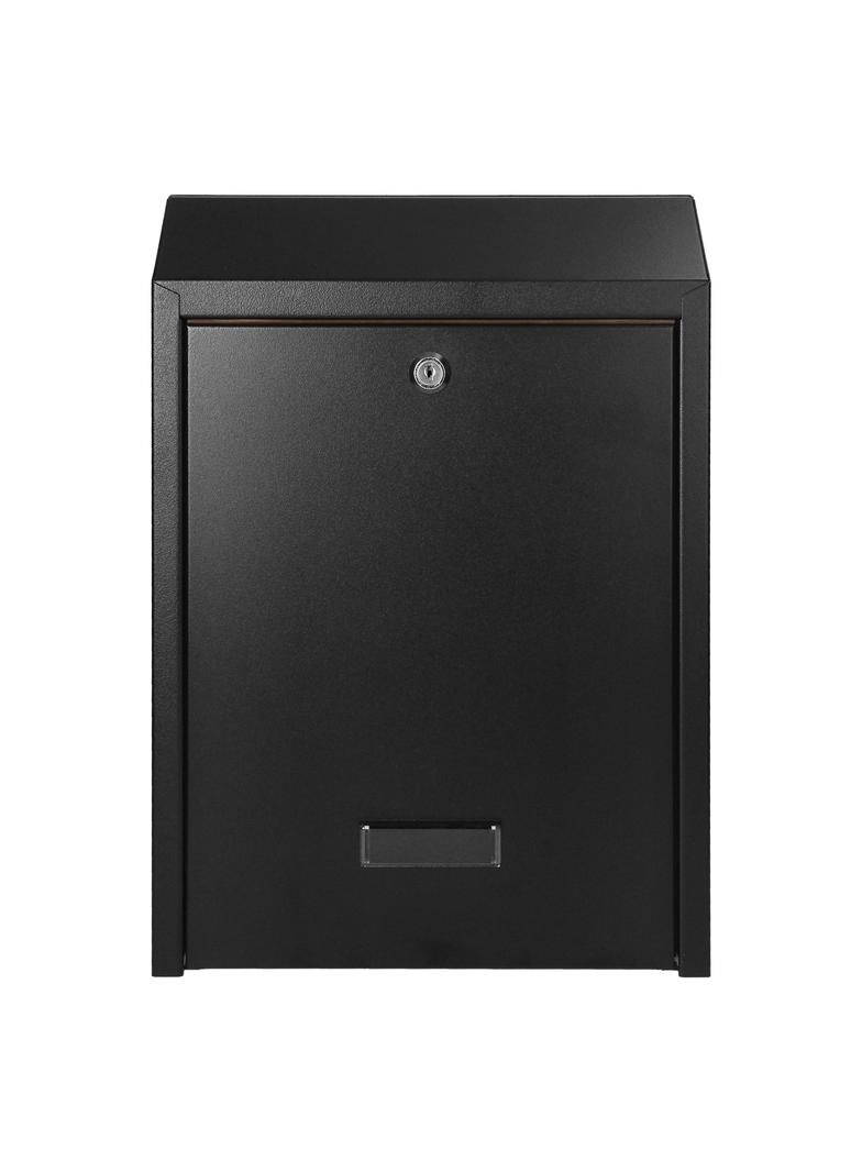Skrzynka na listy przelotowa FIJI, z zamkiem bębenkowym, kolor czarny
