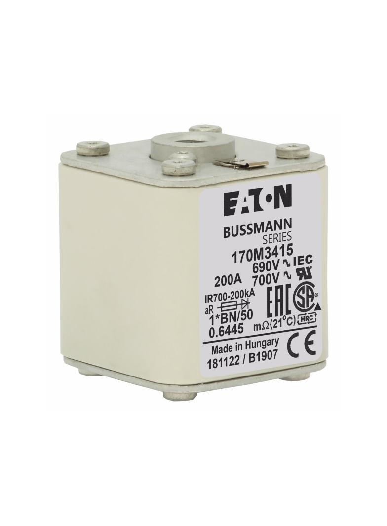 FUSE 200A 690V 1*BN/50 AR UC Wkładka szybka 200A AC 690V rozmiar 1 45x59x51 mm aR I 170M3415 EATON