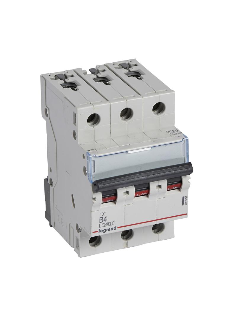 WYŁĄCZNIK NADPRĄDOWY S 303 3P B 4A 6000A SERII TX3, Legrand