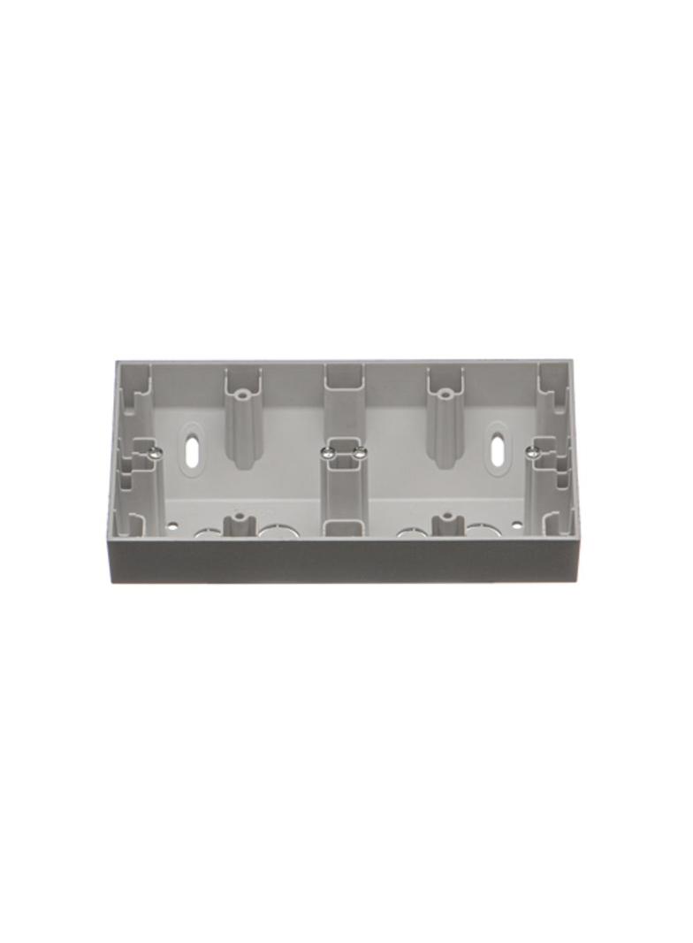 Simon 55 Puszka natynkowa narożna 2-krotna do ramek LINE/DUO Aluminium mat TPNR2/143 KONTAKT