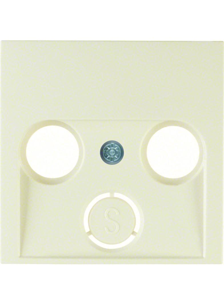 BERKER S.1 Płytka czołowa do gniazda antracytowego 2- i 3-wyj. krem 12038982 HAGER