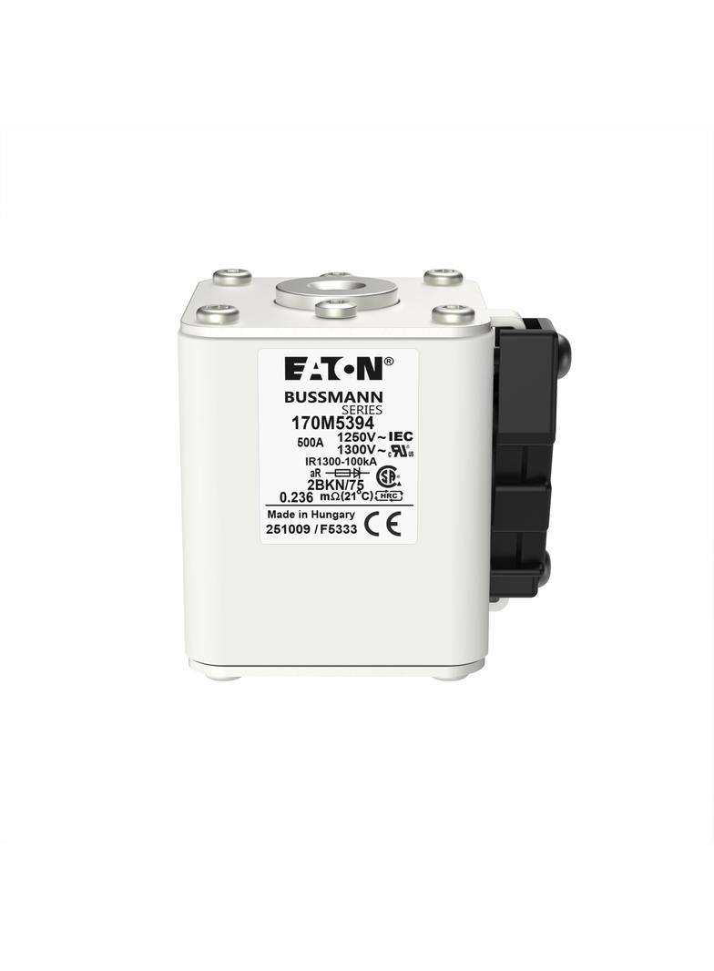 FUSE 500A 1250V 2BKN/75 AR CU Wkładka szybka 500A AC 1250V rozmiar 2 61x75x77 mm aR IEC UL 170M5394