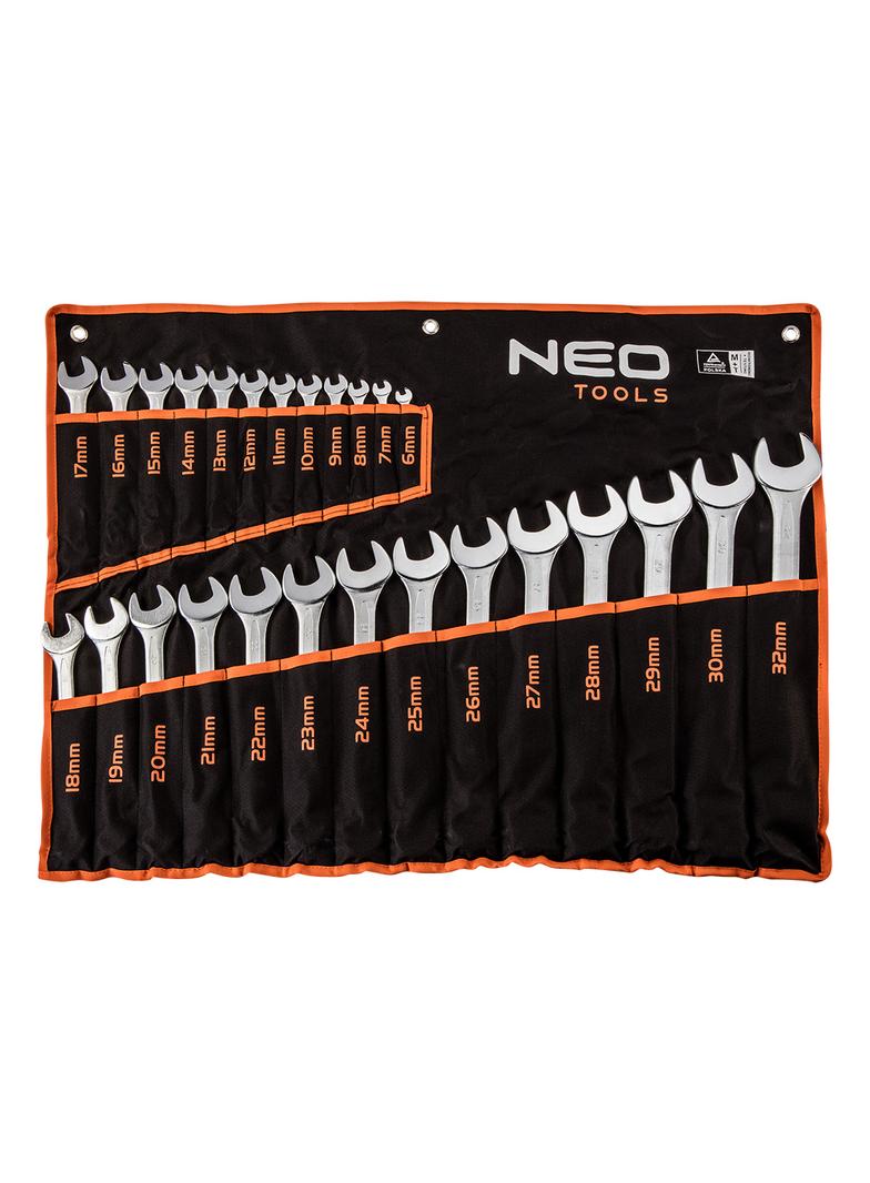 Klucze płasko-oczkowe 6-32 mm, zestaw 26 szt.