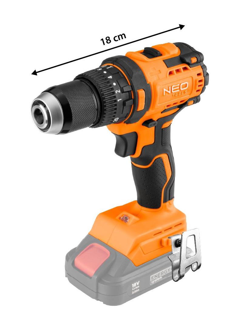 Wiertarko-wkrętarka udarowa bezszczotkowa 18V, uchwyt 13mm, compact, Energy+, bez akumulatora