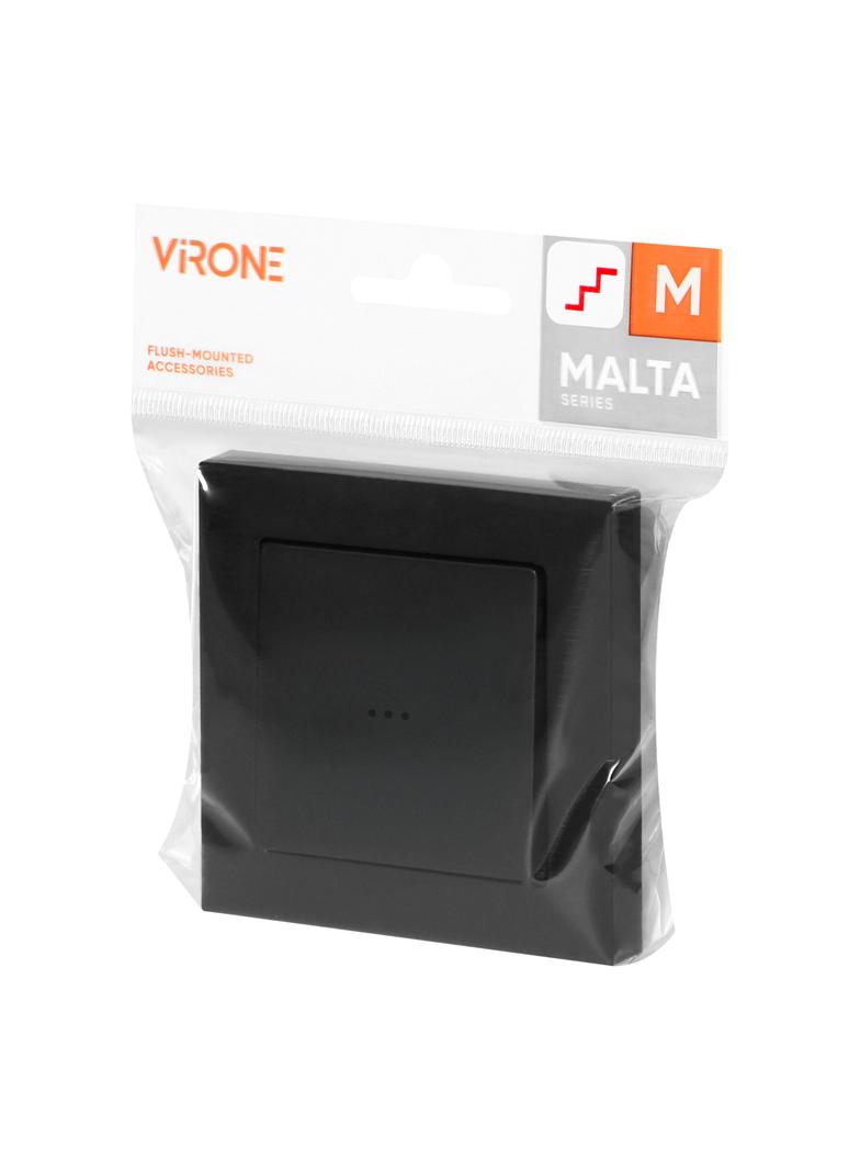 Łącznik podtynkowy schodowy z podświeleniem Malta, 10A, 250V, WP-5M/S, czarny mat FMS-102/P/B ORNO