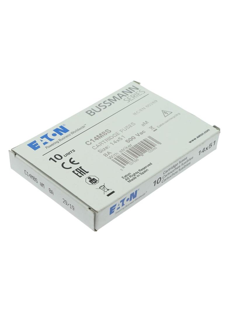 C14M8S Wkładka cylindryczna z wybijakiem 14x51 8A GG 500V AC C14M8S EATON
