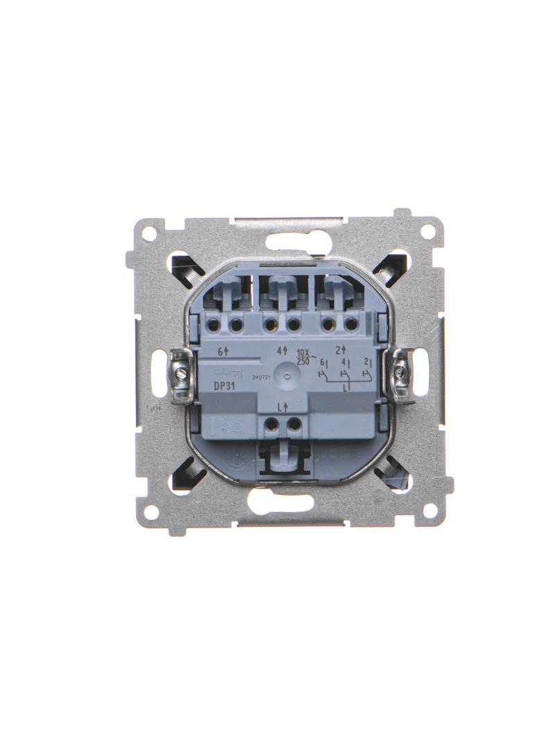 Simon 54 Przycisk potrójny 10A 250V szybkozłączka czarny DP31.01/49 KONTAKT