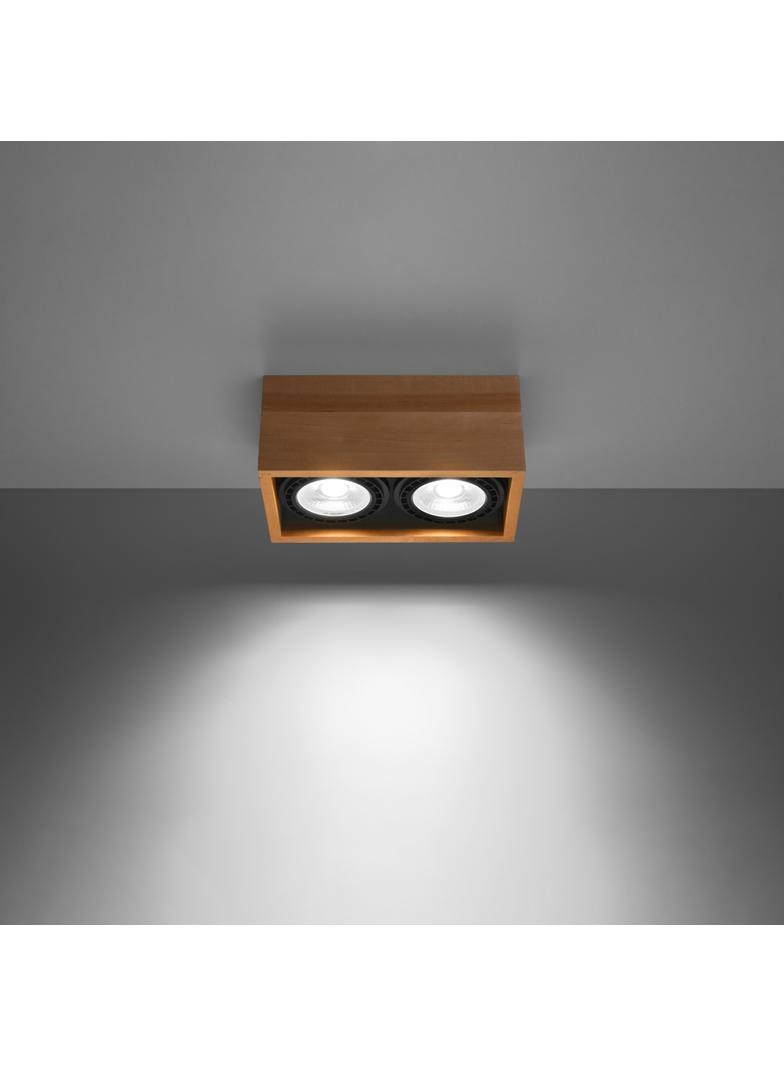 Sollux Plafon QUATRO 2 naturalne drewno SL.0916