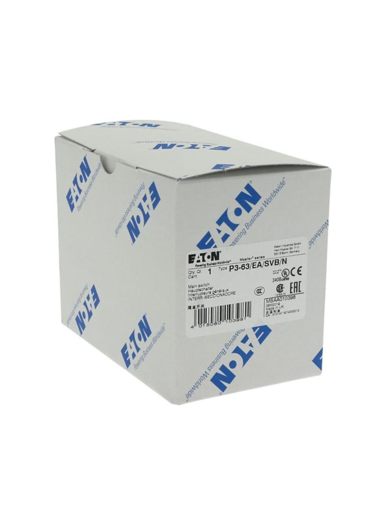 P3-63/EA/SVB/N Rozłącznik On/Off 63A 37kW 010398 EATON