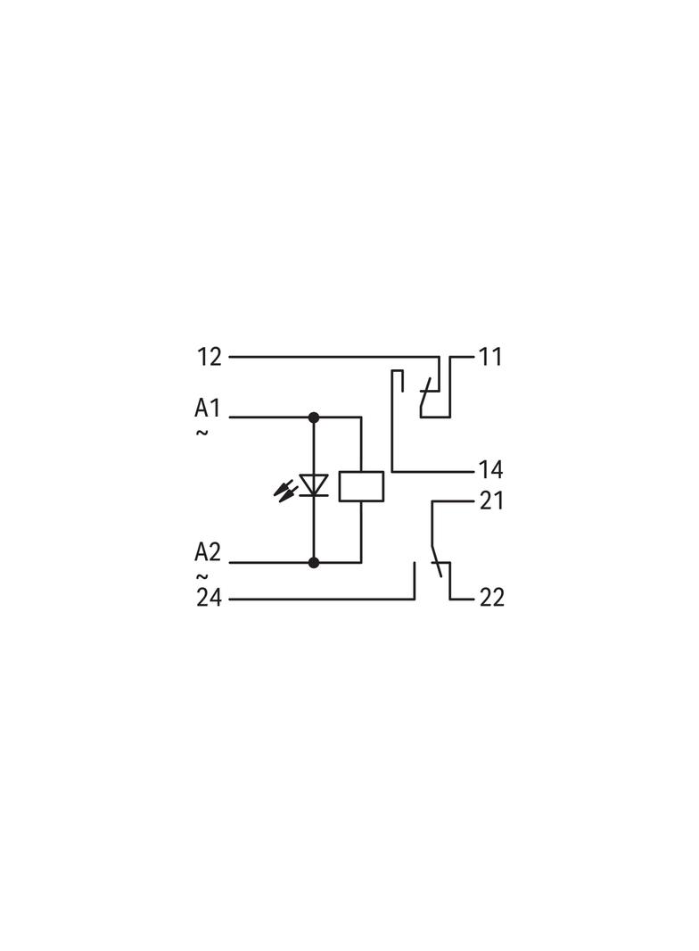 moduł przekaźnikowy 20mm 230V AC 2p WAGO