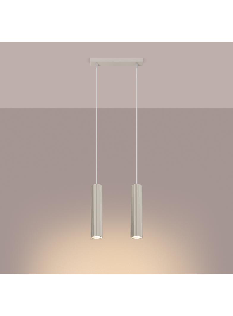 Sollux Lampa wisząca KARBON 2 beżowy SL.1593