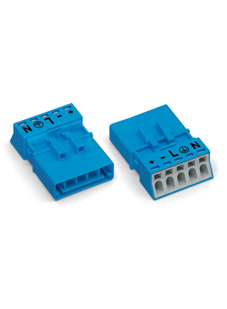 WINSTA MINI wtyk 5-biegunowy kodowanie I niebieski