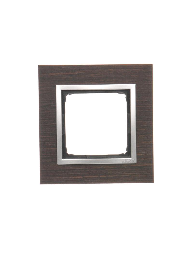 Simon 54 Nature Ramka 1-krotna Nature-Drewno SREBRNE WENGE IP20/IP44* (*IP44-należy zastosować uszczelkę ramki DUN1) DRN1/84 KONTAKT