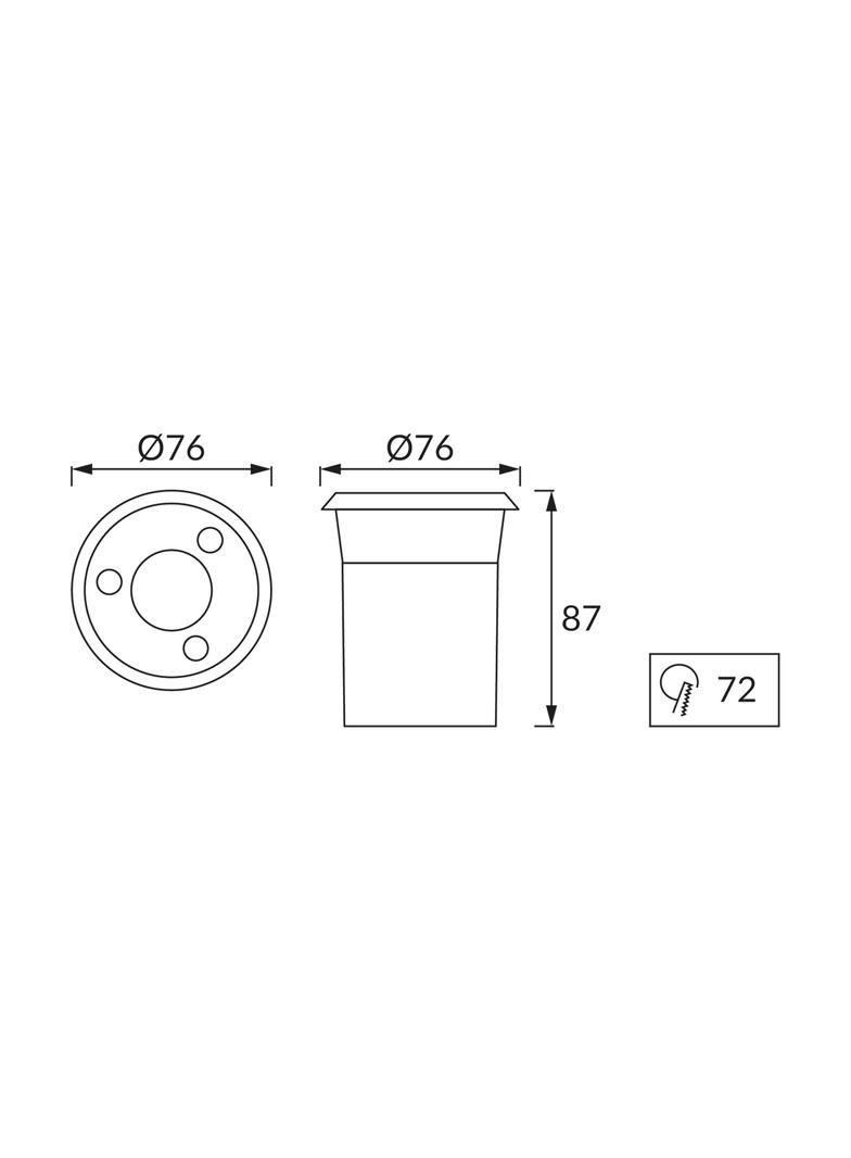 Oprawa dogruntowa LED GAWRA LED C 6W 4000K 03247 IDEUS