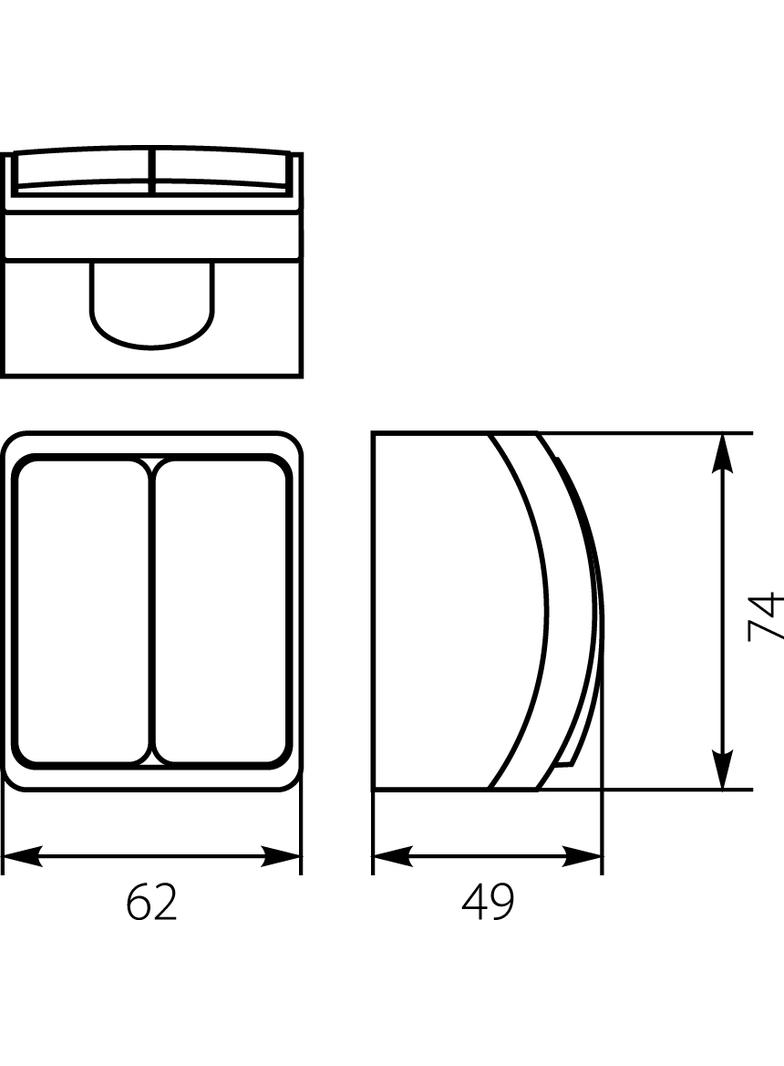 VW-Koala Łącznik świecznikowy n/t IP44 popiel/grafit VW 152-08 61.315 OPATÓWEK
