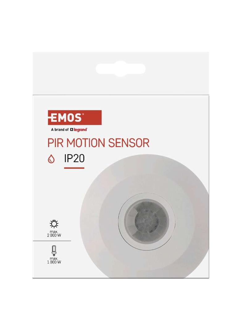 Czujnik ruchu PIR IP20 2000W biały G1150 EMOS