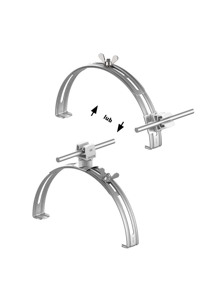 AN-15P/OH/S-N Uchwyt gąsior.rozsuw.Z-zatrz. H=3,5cm /OH/ szary