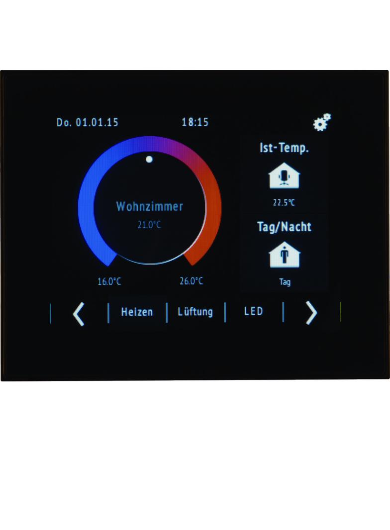 BERKER KNX system Touch Control z wyświetlaczem 3,5 z wbudowanym BCU 75740101 HAGER