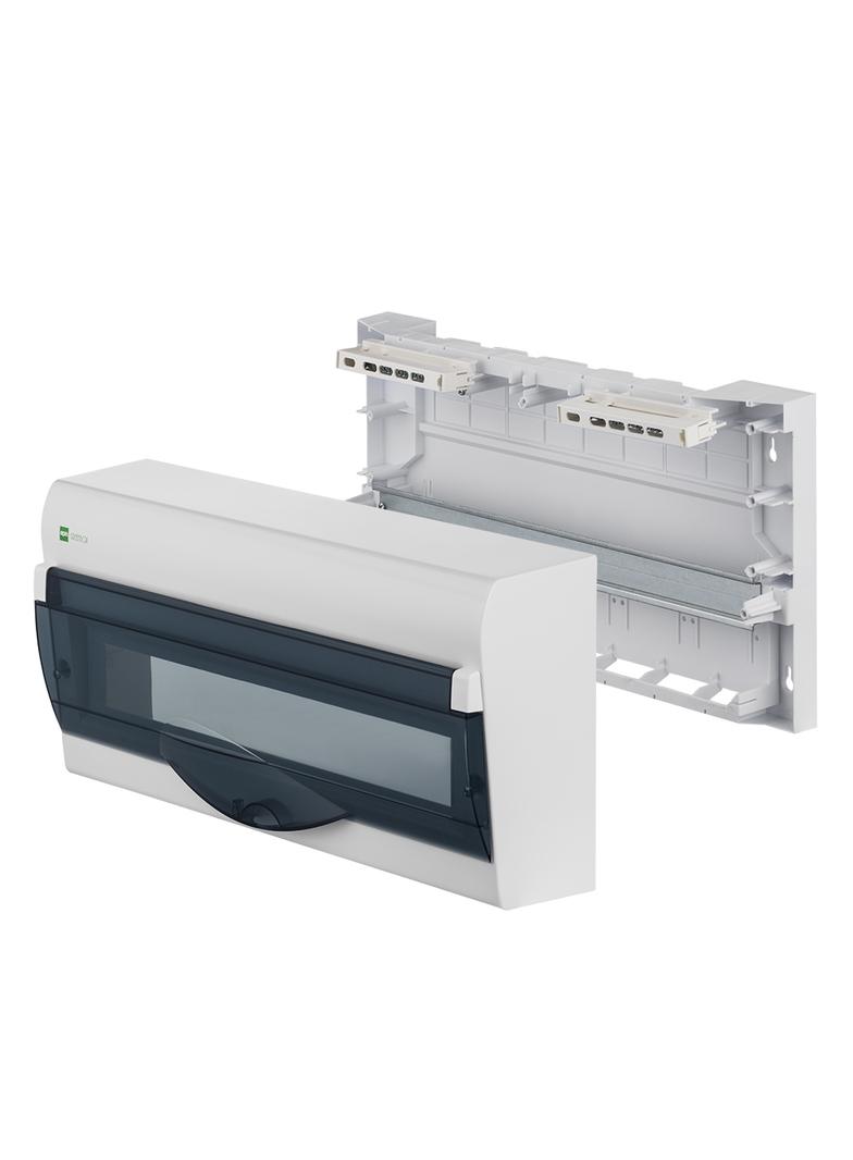 Rozdzielnica GREEN BOX n/t 20-modułem IP40 szyba transparentna dymna