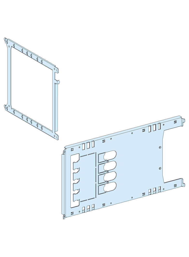 Rozdzielnice PrismaSet, płyta montażowa Prisma P do mocowanego poziomo aparatu wysuwnego NSX630