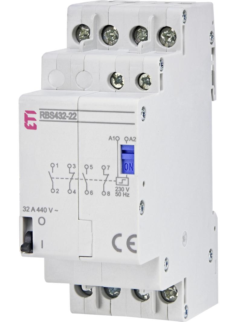 Stycznik bistabilny 32A 4P 2Z 2R 2M RBS432-22-230V AC 002464138 ETI