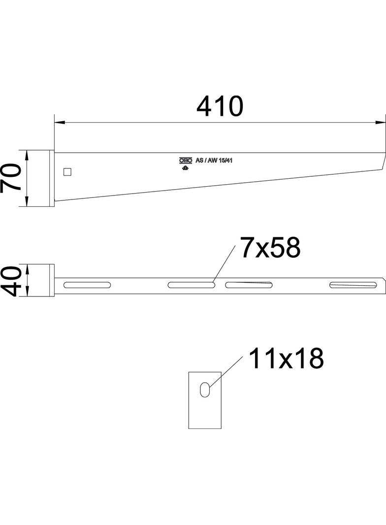 AW 15/41, WSPORNIK ŚCIENNY AW 15/410 VA