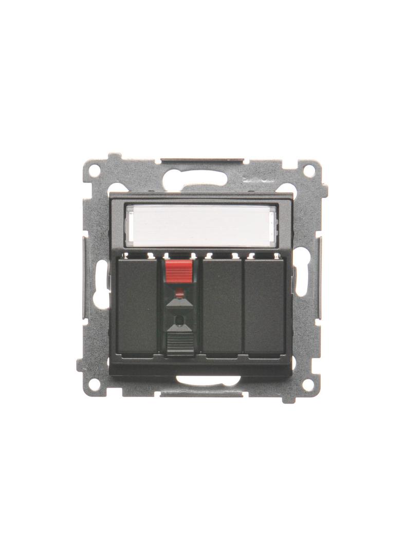 Simon 54 Gniazdo głośnikowe 1-krotne Przekrój przewodów dla wejścia i wyjścia 25 mm2 antracyt