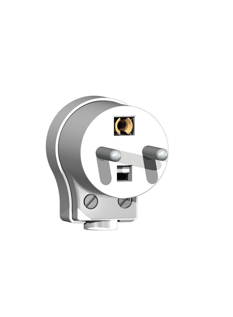 Wtyczka kątowa - kolor biały