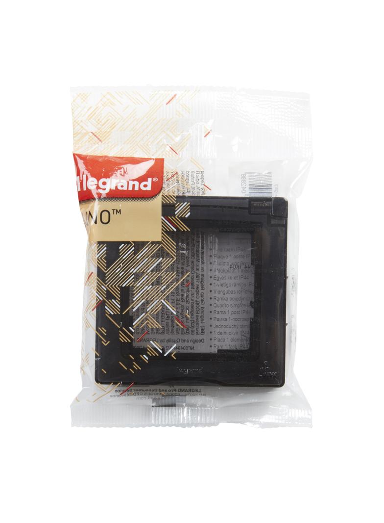 Suno Ramka Pojedyncza Szczelna IP44 Czarny 721444 LEGRAND