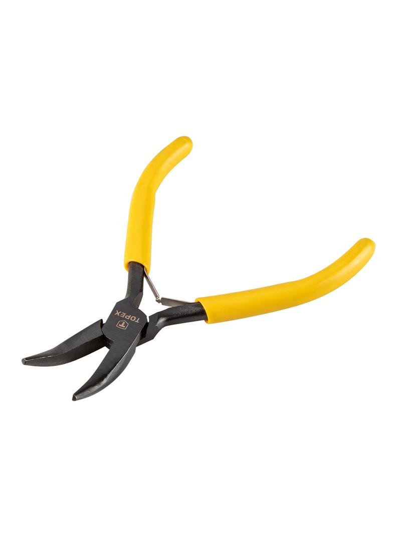 Szczypce precyzyjne wydłużone wygięte 125 mm