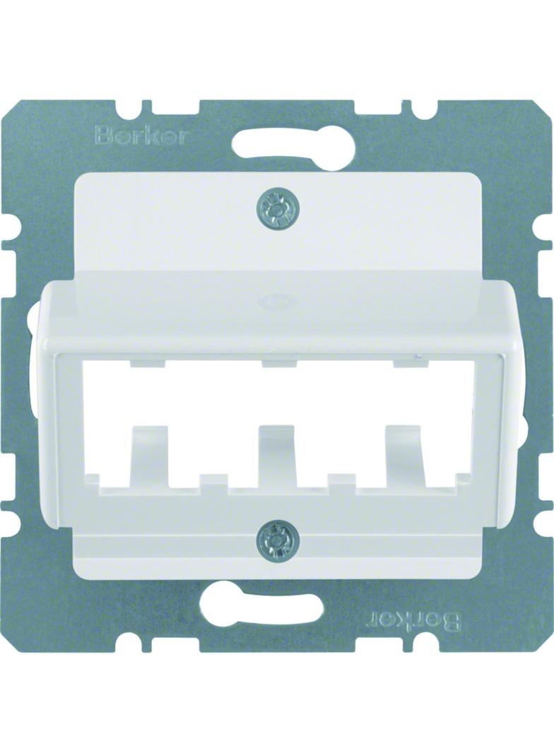BERKER Płytka czołowa do 3 MINI-COM Module biały 142709 HAGER