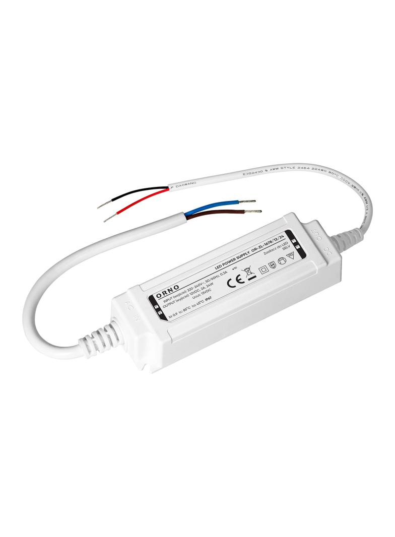 Zasilacz LED, hermetyczny, 12V, 24W, IP67, plastikowa obudowa