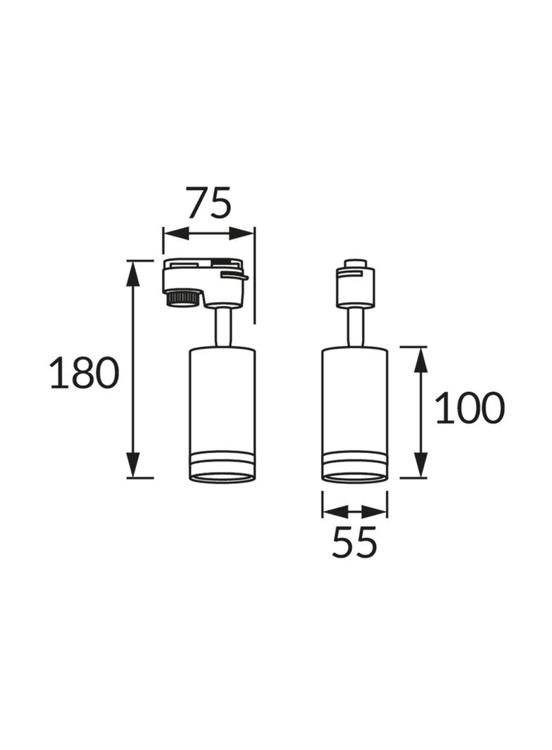 Oprawa do zamontowania na szynoprzewodzie ZULA TRA GU10 BLACK