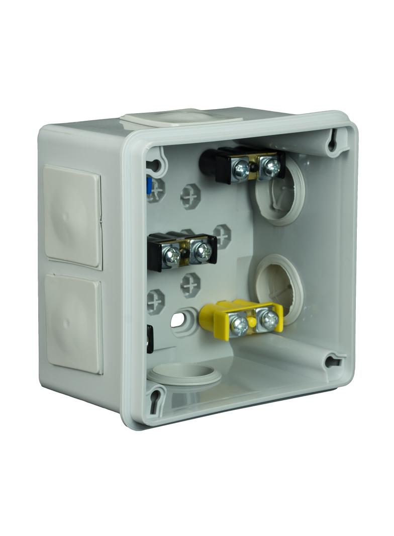 VP-43 Puszka n/t 98x98x65mm IP55 6-wl dł.gum. Z-ac. popiel VP 043-53 61.152 OPATÓWEK