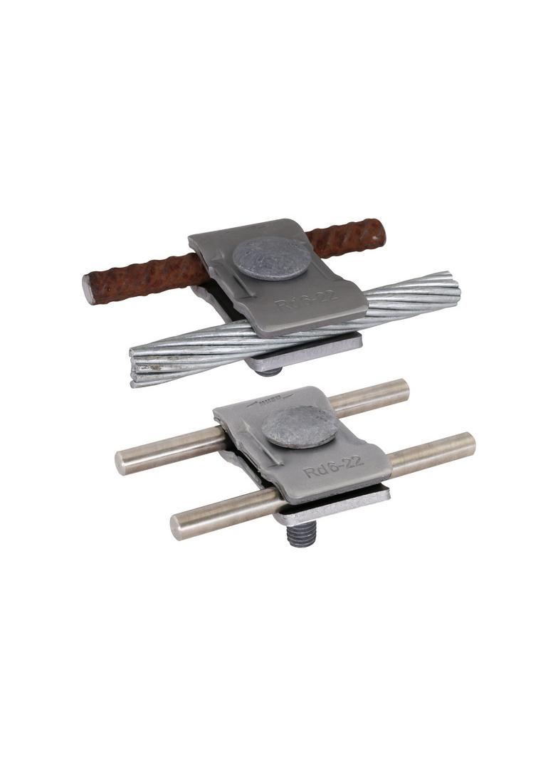 Zacisk równoległy do prętów zbrojenia 6-22 mm/6-22 mm, 1xM10, stal nieocynk.