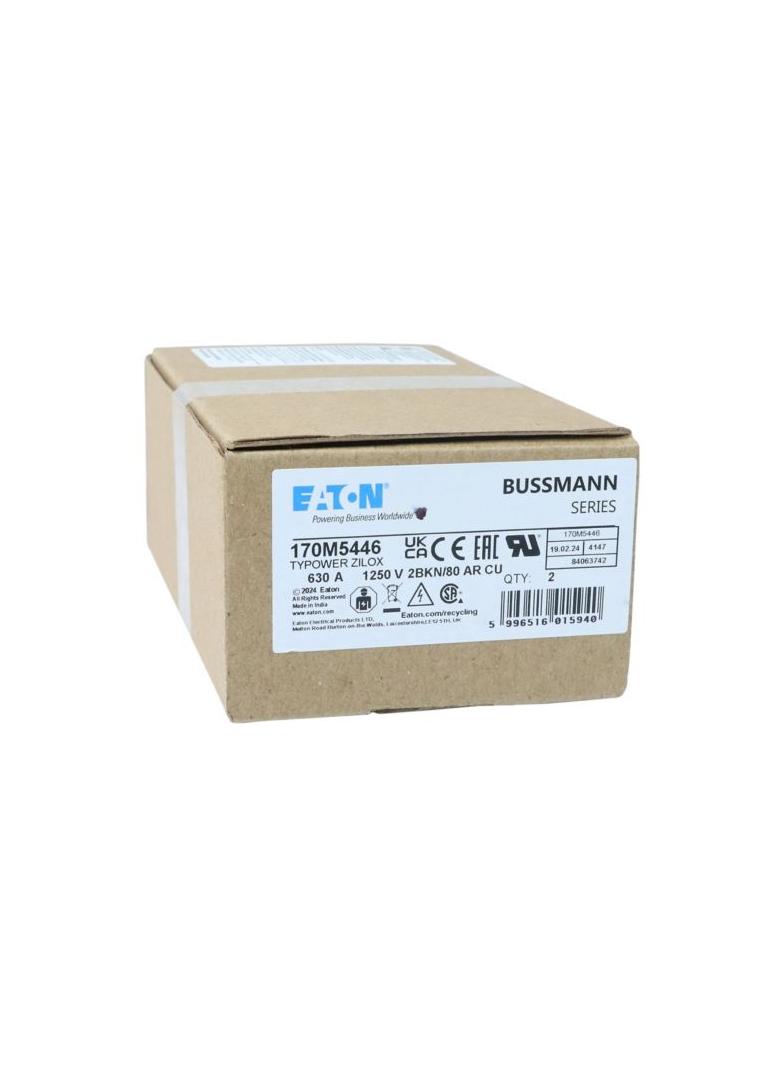 FUSE 630A 1250V 2BKN/80 AR CU Wkładka szybka 630A AC 1250V rozmiar 2 61x77x81 mm aR IEC UL 170M5446