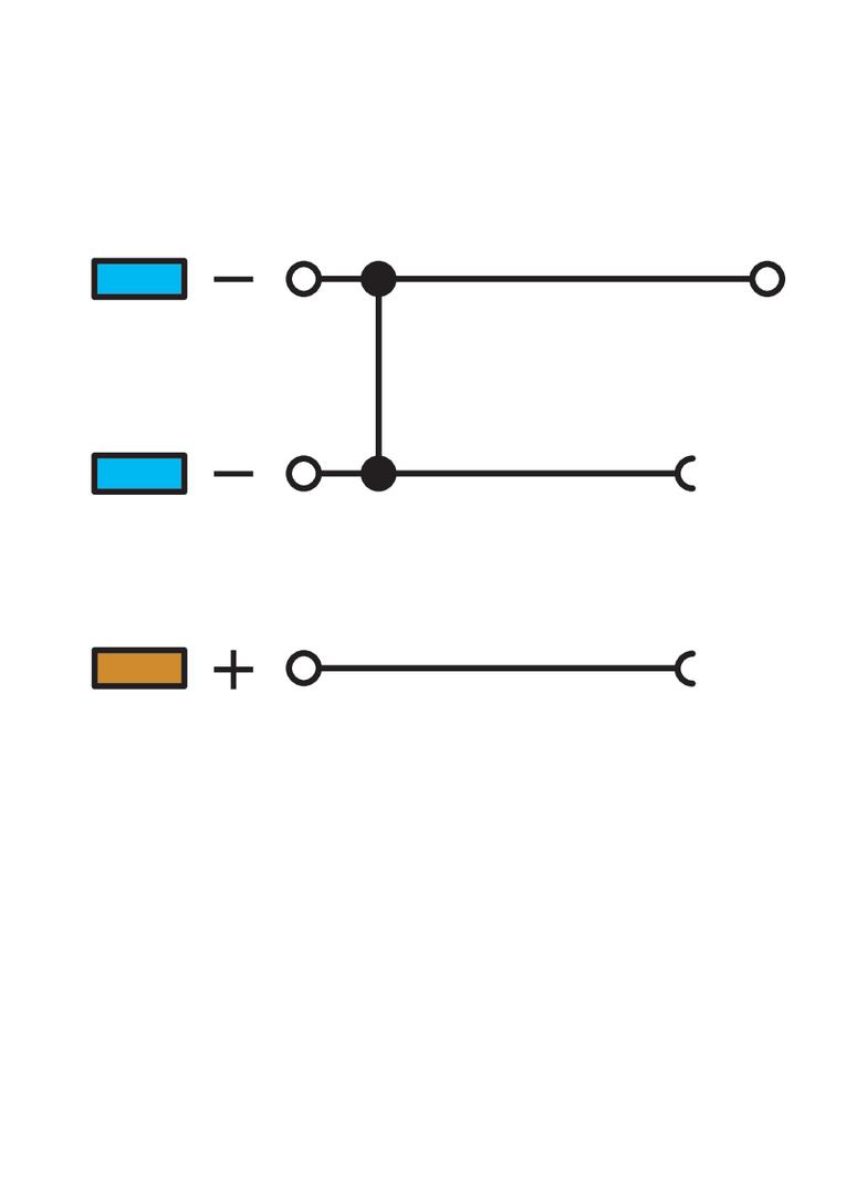 3-przewodowa złączka zasilająca do czujników pomarańczowa