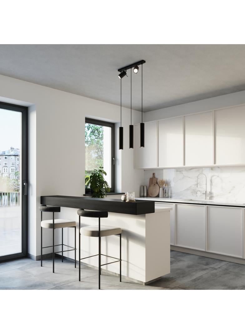 Sollux Lampa wisząca RING 3 czarny SL.1099