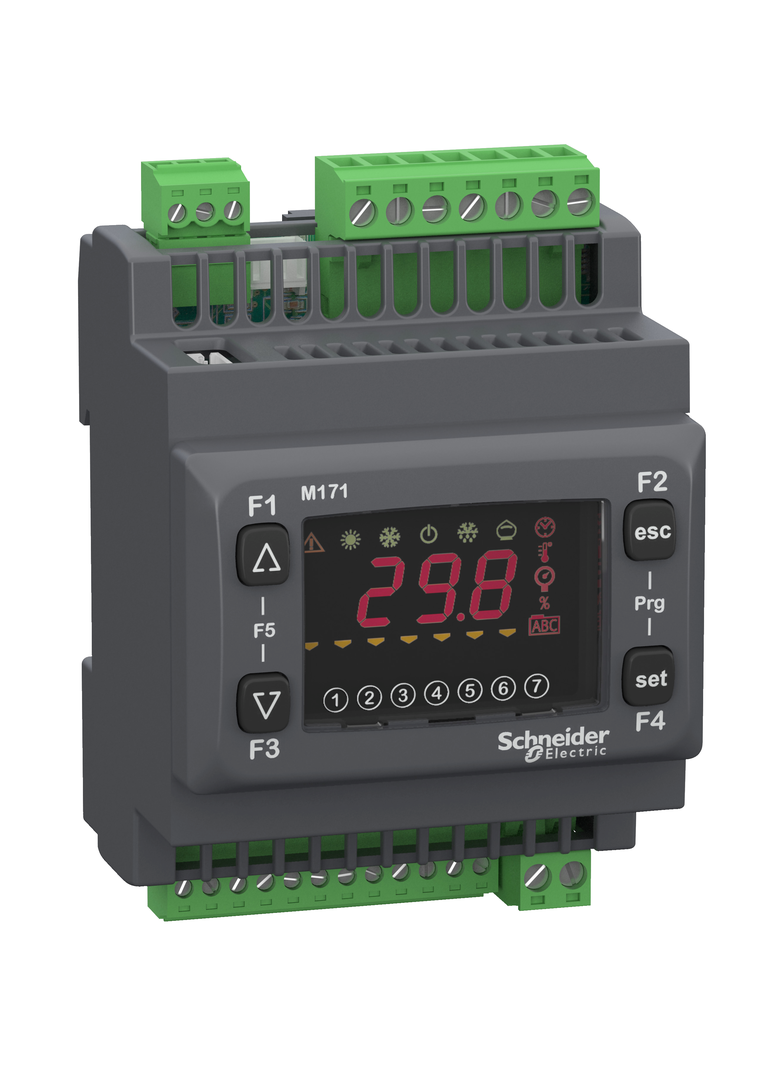 Modicon M171, Sterownik PLC HVAC, 2xDI 5xAI 4xDI 5xAO LAN zasilanie 100...240V wyświetlacz