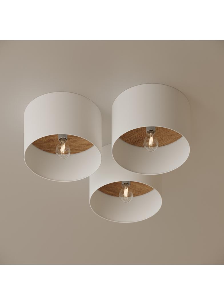 Plafon TELESTO biały/jasny brąz