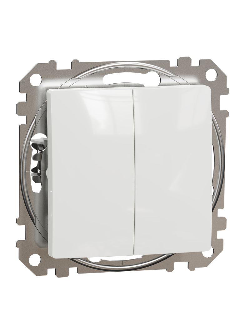 Sedna Design & Elements, przycisk podwójny, biały