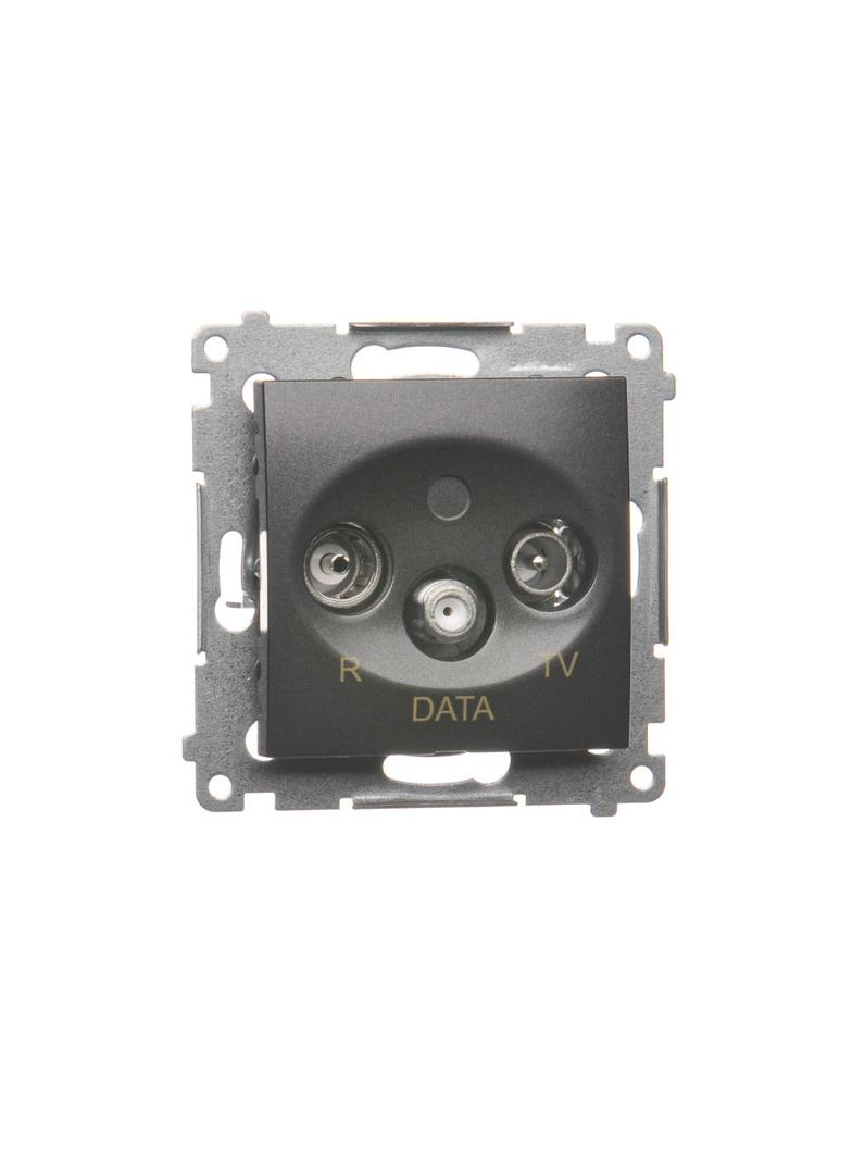 Simon 54 Gniazdo R-TV-DATA antracyt DAD.01/48 KONTAKT