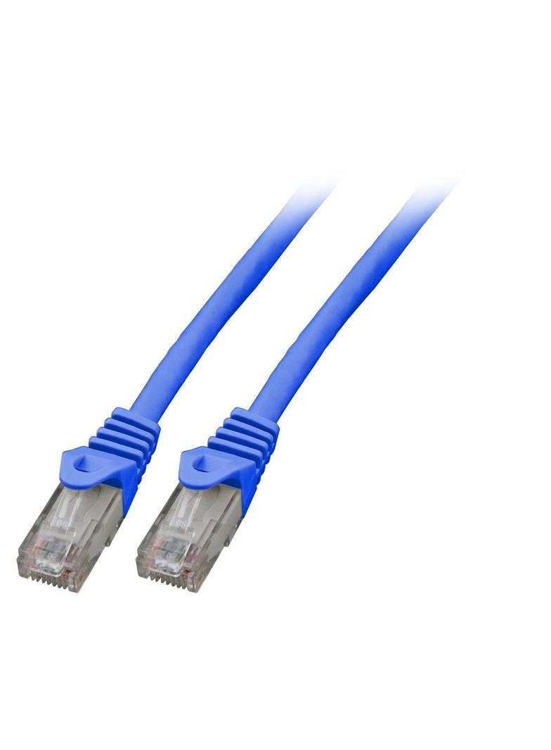 Patchcord RJ45 U/UTP kat. 6 LSZH CCA niebieski 1m