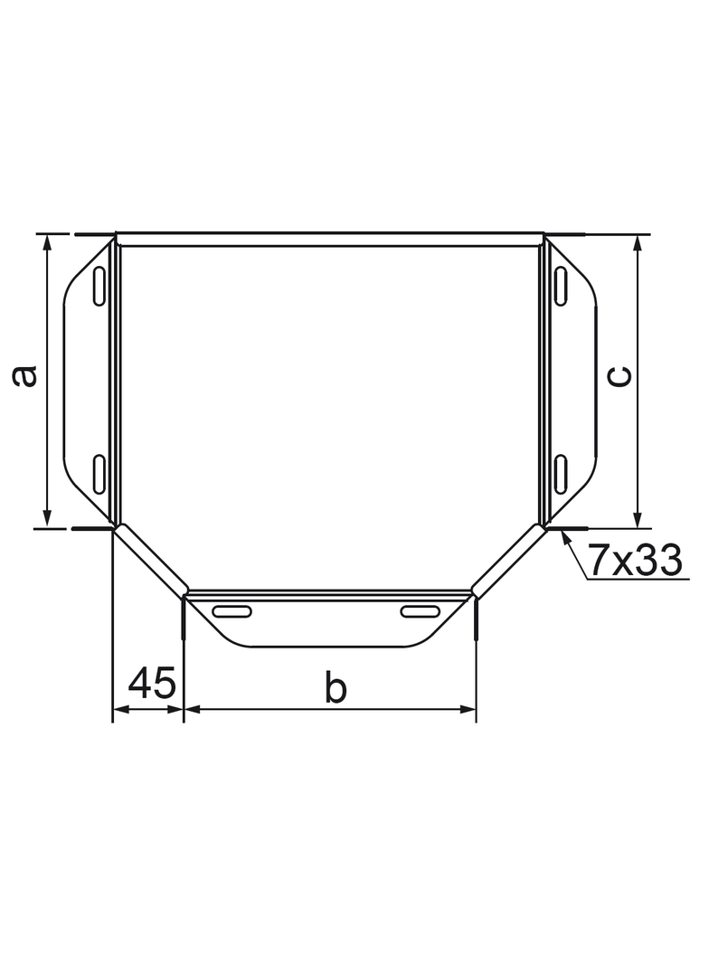 Trójnik korytka 150x50mm Grubość 1,00 mm TKBJ150H50 151201 BAKS