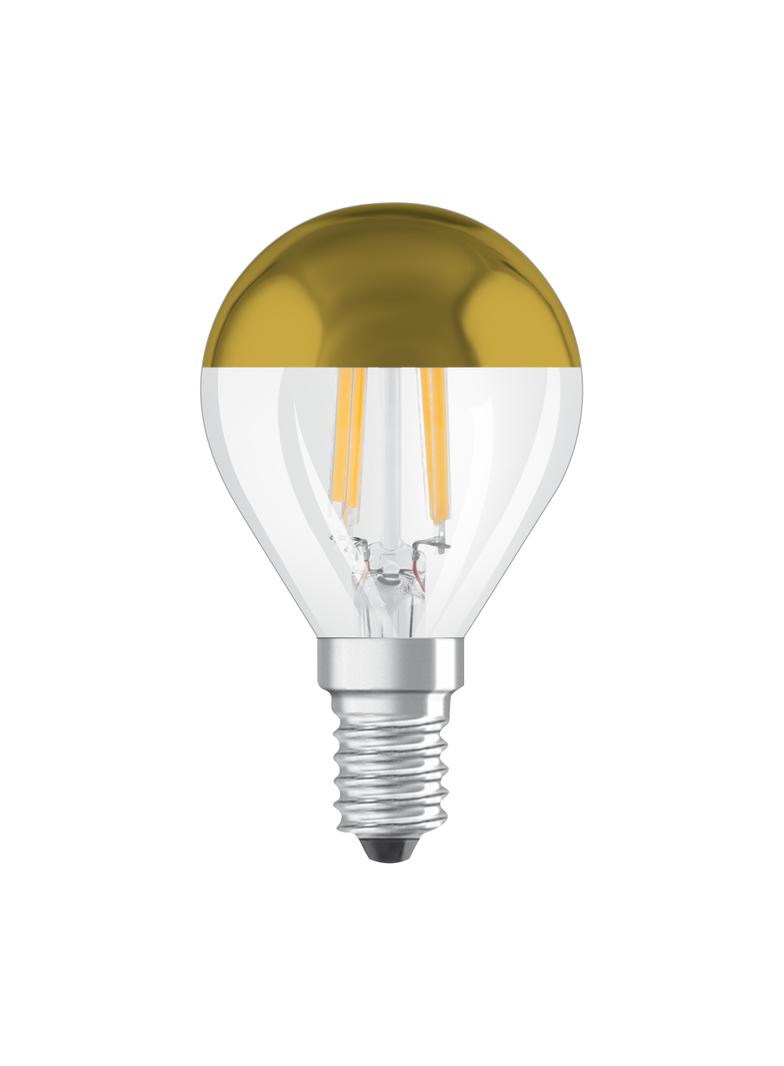 LED STAR CL P FIL Mirror Gold 37 non-dim 4W 827 E14 LAMPA LED LEDVANCE