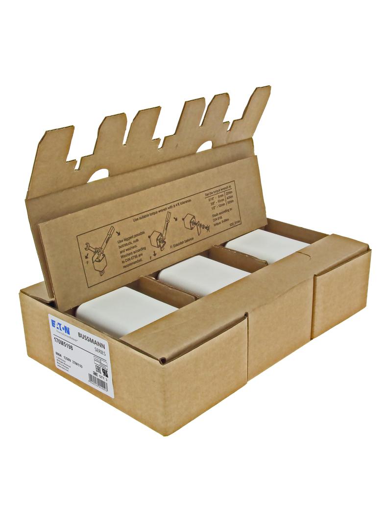 FUSE 800A 1250V 2TN/110 AR CU Wkładka szybka 800A AC 1250V rozmiar 2 61x75x138 mm aR DIN I 170M5198